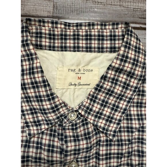 RAG & BONE plaid classic fit Shirt size L color multi NWOT - Picture 2 of 5